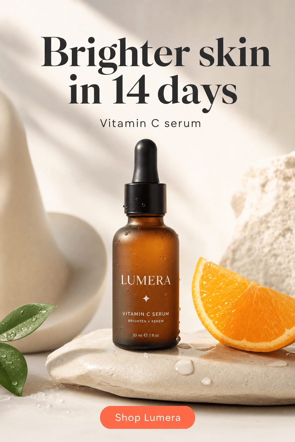 Skincare concept static ad generated by the Creative Engine